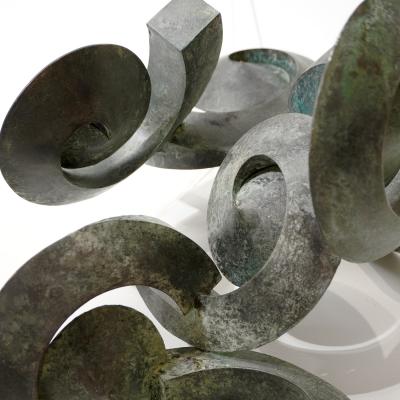 Yves PAGART HERMAPHRODITE One of a kind handmade zinc wall sculpture