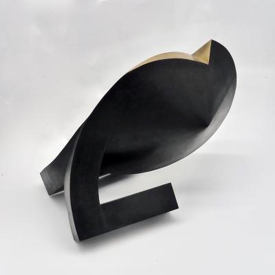 Yves PAGART KNEELING FALCON Brass and zinc sheet sculpture