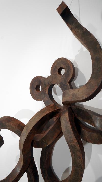 Yves PAGART OCTOPUS One of a kind handmade zinc sculpture