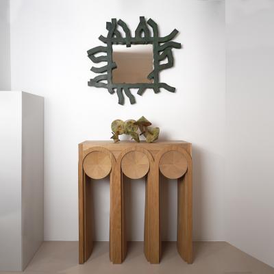 Yves PAGART TELL ME MIRROR One of a kind mirror with green bronze patina