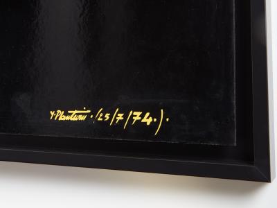 Yves Plantevin huge oil on wood panel 1974