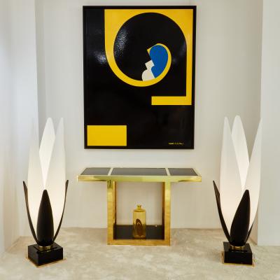 Yves Plantevin huge oil on wood panel 1974