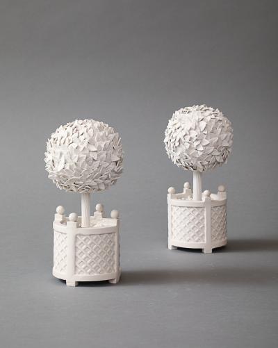 Zachary Zimmerman Pair of Ceramic Topiaries 2023