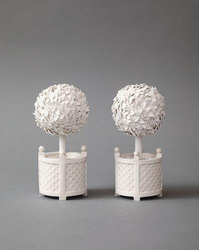 Zachary Zimmerman Pair of Ceramic Topiaries 2023
