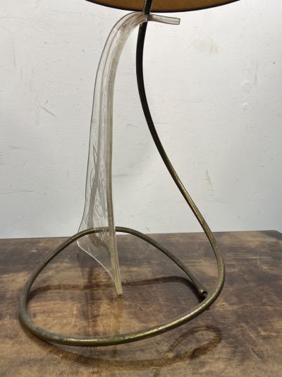 Zahara Schatz MODERNIST PLEXIGLASS WITH INCLUSIVE METALS DESIGN LAMPS BY ZAHARA SCHATZ