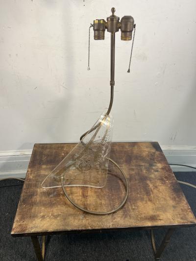 Zahara Schatz MODERNIST PLEXIGLASS WITH INCLUSIVE METALS DESIGN LAMPS BY ZAHARA SCHATZ