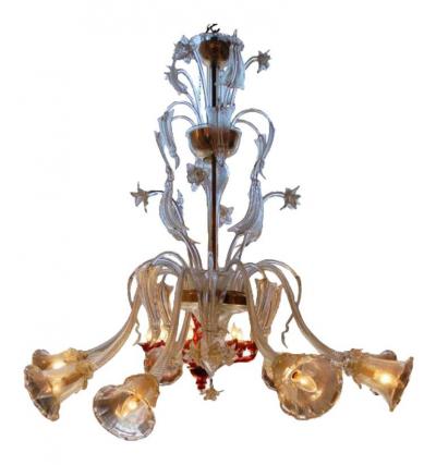Zanchi Murano Murano Glass Chandelier with 8 Lights