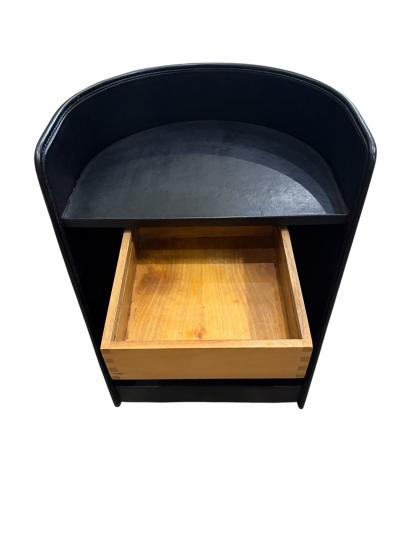 Zanotta Leather Side End Nightstand Table Italy 1980