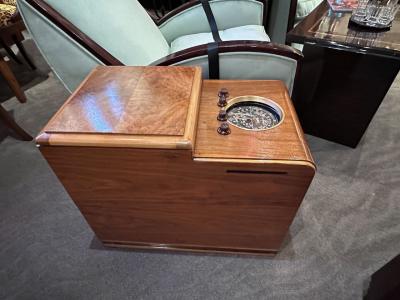 Zenith Chairside Radio Bar With Glasses Art Deco Rare