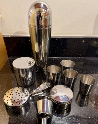 Zeppelin Form German Cocktail Shaker Traveling Bar Circa 1928