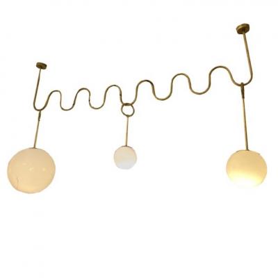 Zig Zag Lamp with 3 Movable Spheres