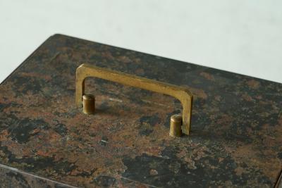 Zimmermann Stuttgart Iron Box in Patinated Metal 1930s