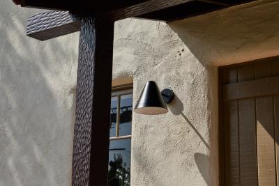 ZuZu Black Painted Brass Wall Sconce in the Style of Jacques Biny