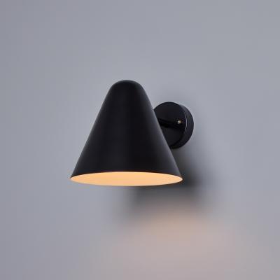 ZuZu Black Painted Brass Wall Sconce in the Style of Jacques Biny