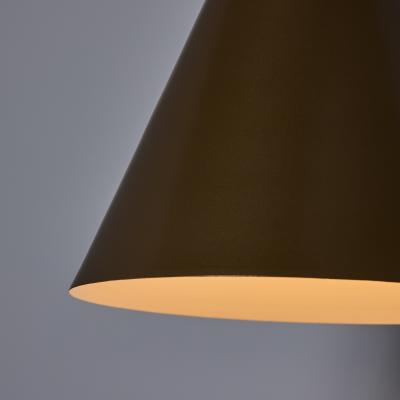 ZuZu Brown Painted Brass Wall Sconce in the Style of Jacques Biny