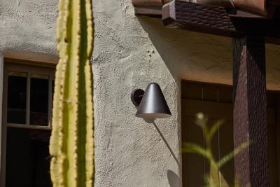 ZuZu Dark Brown Patinated Copper Wall Sconce in the Style of Jacques Binyv