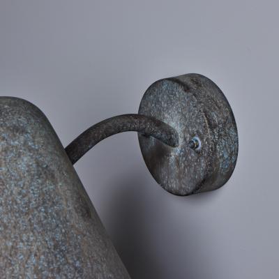 ZuZu Darkly Patinated Brass Wall Sconce in the Style of Jacques Biny