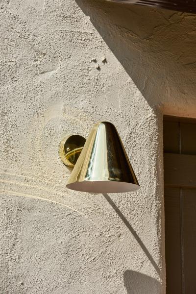 ZuZu Polished Brass Wall Sconce in the Style of Jacques Biny