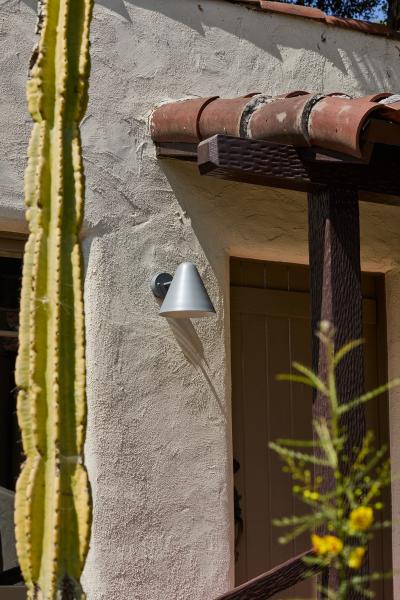 ZuZu Silver Painted Brass Wall Sconce in the Style of Jacques Biny