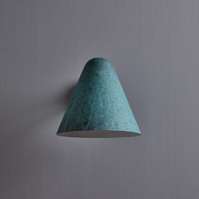 ZuZu Verdigris Patinated Brass Wall Sconce in the Style of Jacques Biny