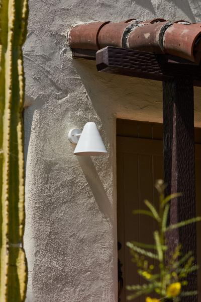 ZuZu White Painted Brass Wall Sconce in the Style of Jacques Biny