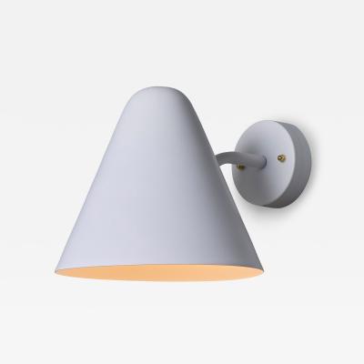 ZuZu White Painted Brass Wall Sconce in the Style of Jacques Biny