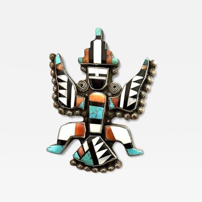 Zuni knifewing god pin