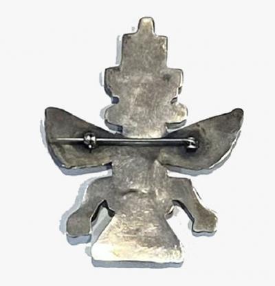 Zuni knifewing god pin