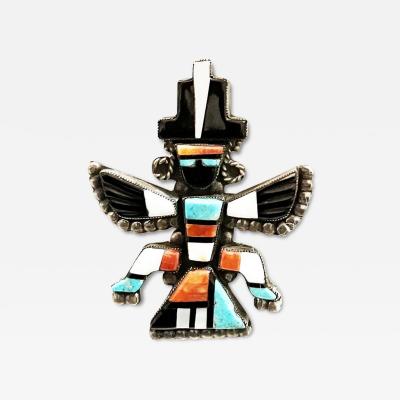 Zuni knifewing god pin