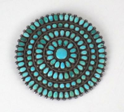Zuni petit point circle pin