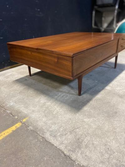 a Lovely Walnut coffee Table by Kip Stewart for the Drexel Declaration Group