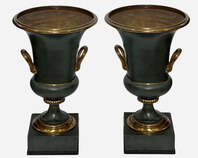 air of Medici style Empire vase lamps France circa 1940