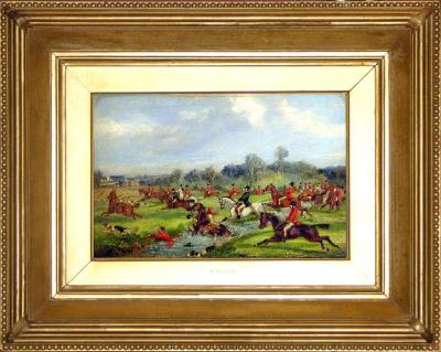 Samuel Alken Jr A Set of 4 The Meet Taking the Fence Crossing the Brook Gone to Ground