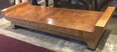 art deco longest superb burl coffee table