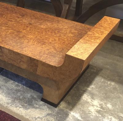 art deco longest superb burl coffee table