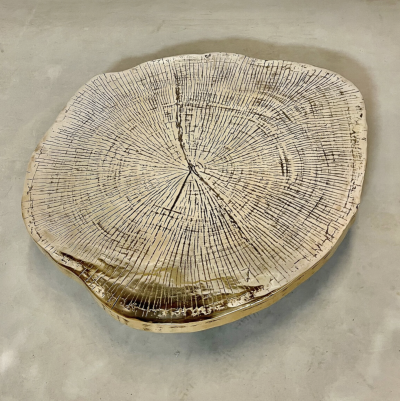 contemporary modern large bronze coffee table