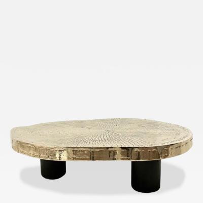 contemporary modern large bronze coffee table