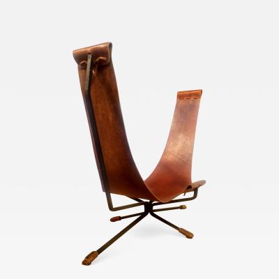 dan wegner Loveseat by Dan Wegner Wrought Iron Sling Chair California Studio c 1972