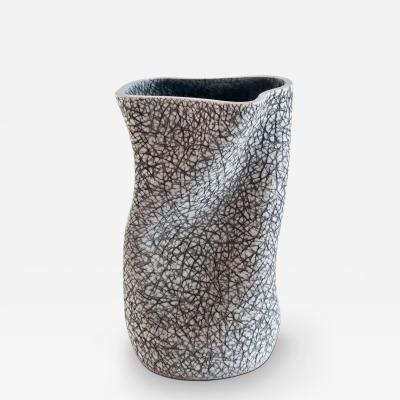 gilles caffier MEDIUM ELEPHANT TEXTURE TWIST VASE IN GREY