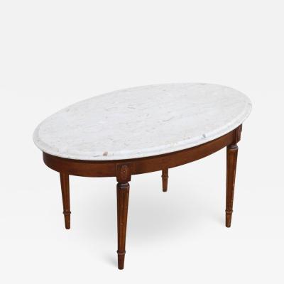 heritage henredon Federal Style Marble Coffee Table