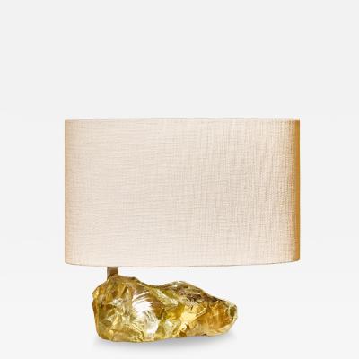 imposing Rough Edge Glass Table Lamp