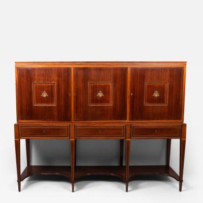 impressive veneered mahogany sideboard with sycamore interior Italy