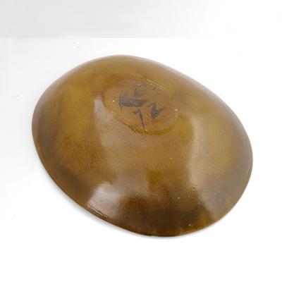 kenneth Clark KENNETH CLARK POTTERY ENGLAND LARGE HAND DECORATED BLUE BOWL