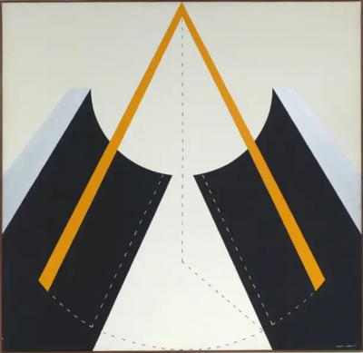 lauro lessio Italian 1970s Abstract Oil Paintings by Lauro Lessio