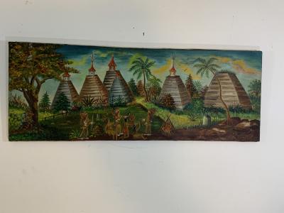 ludwik A Smialkowski 1934 EAST INDIAN AGODAS OIL PAINTING