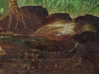 ludwik A Smialkowski 1934 EAST INDIAN AGODAS OIL PAINTING