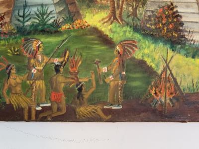 ludwik A Smialkowski 1934 EAST INDIAN AGODAS OIL PAINTING
