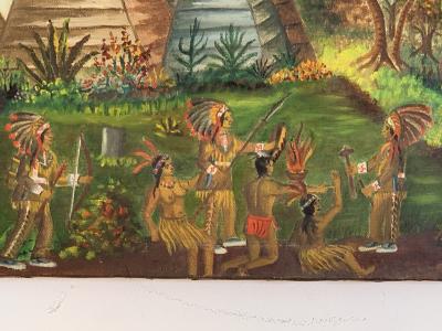 ludwik A Smialkowski 1934 EAST INDIAN AGODAS OIL PAINTING