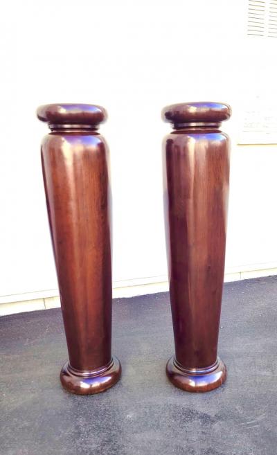 pair of stunning Art Deco Neo africanist pedestals