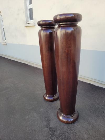 pair of stunning Art Deco Neo africanist pedestals